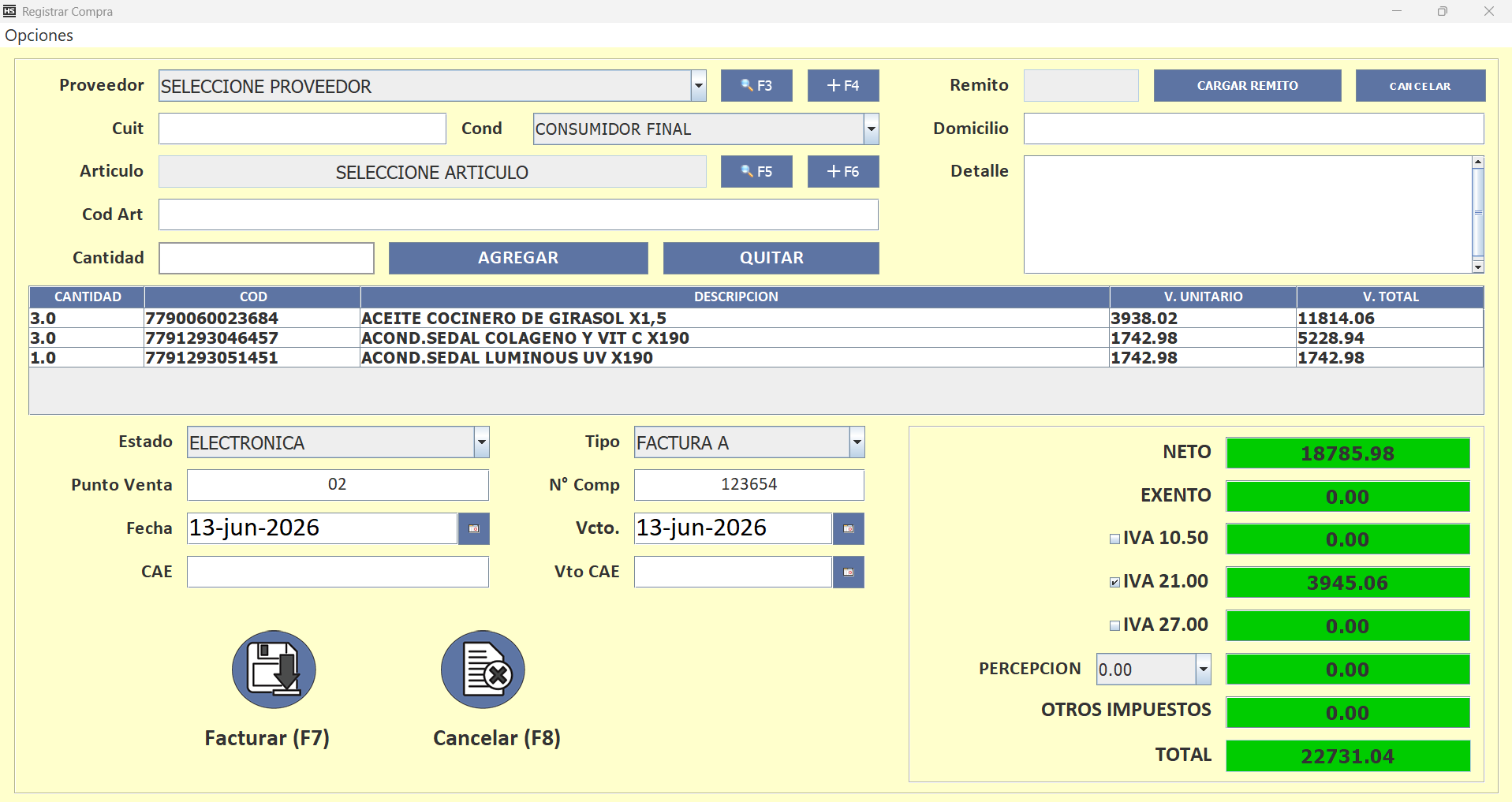 Sistema HS — Pantalla 14